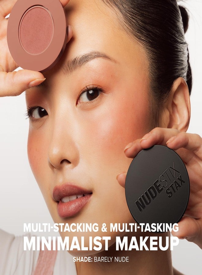 Nudestix STAX All Over Color Blush Balm – Multi-Use Cream Blush for Cheeks, Eyes & Lips with Soft Matte Finish | Barely Nude - Image 3
